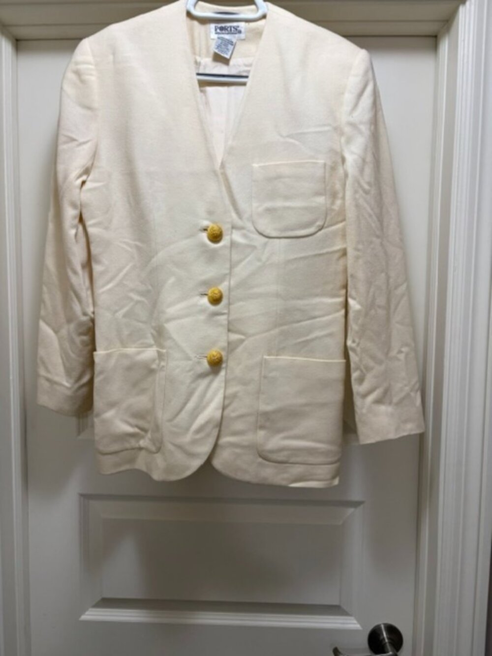 Wool Off-White Jacket and Shirt Suit